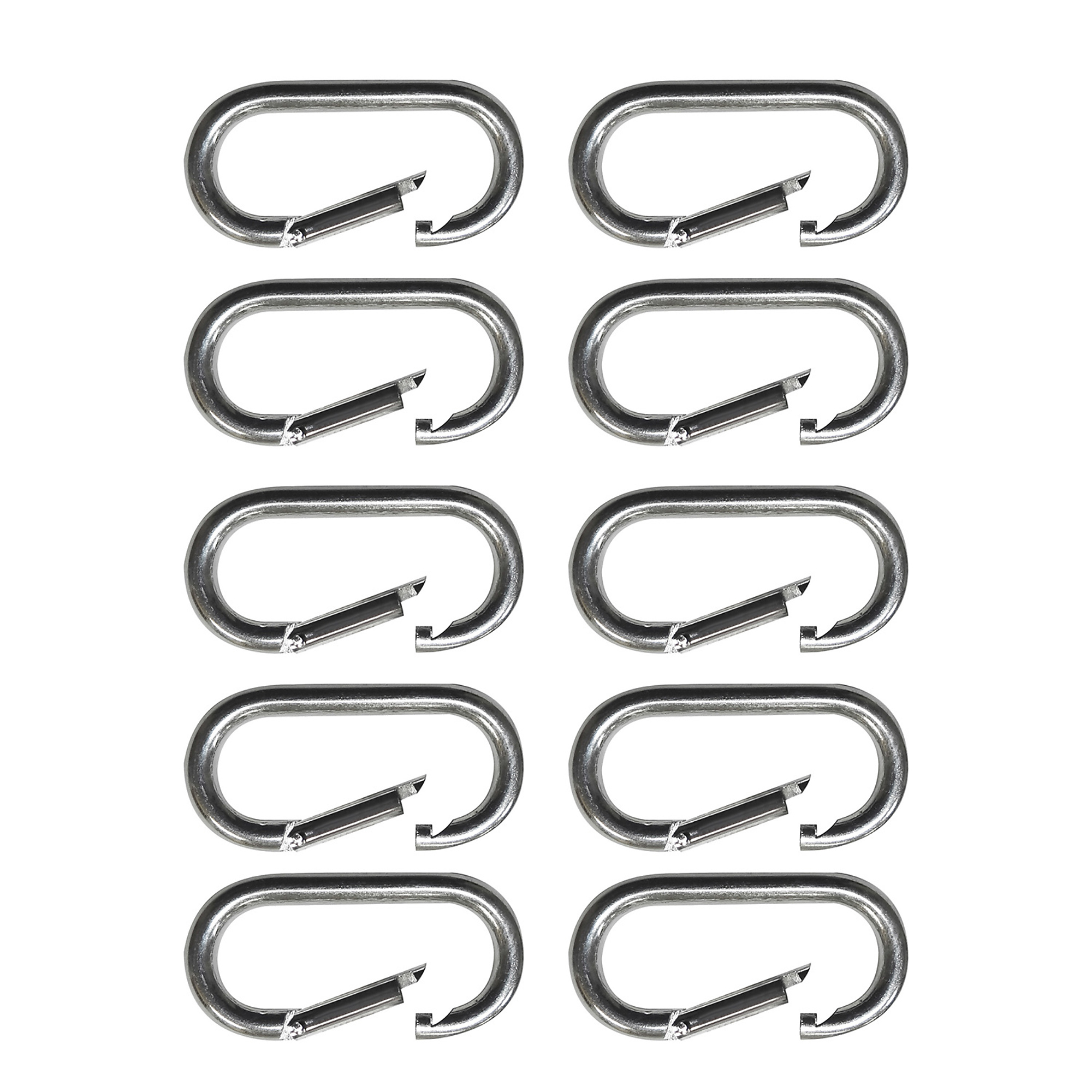 Snap-Loc Snap-Hook Carabiner Set - 1.5in. x 3.13in., Steel, 400 lb Working Load, 10 Pcs, Model# SLASHCI10